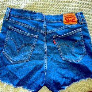 Levi’s high rise shorts.